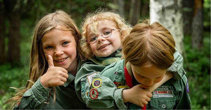 Speidere koser deg på familiespeiderdag
