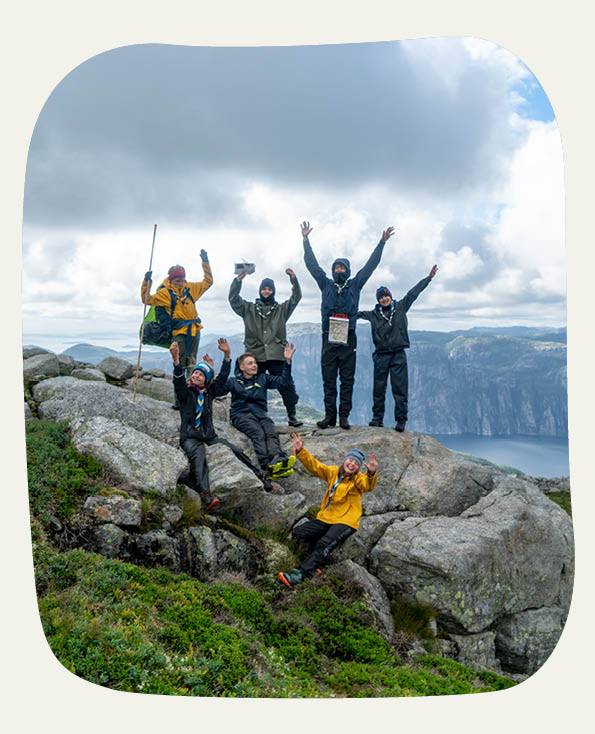 Speidere på haik under Gnist 2022