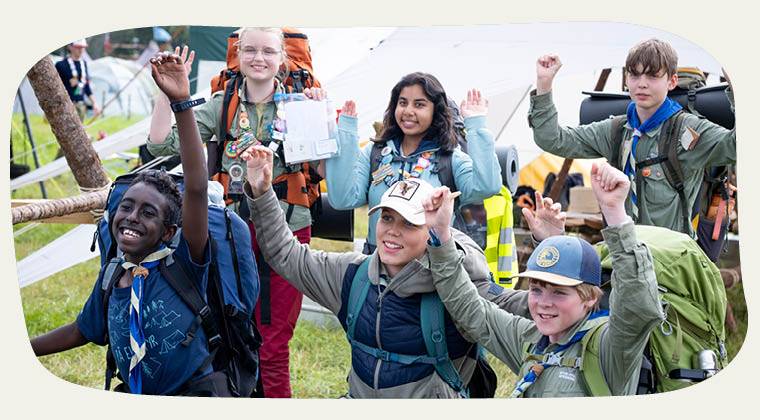Glade speidere på Speidernes Landsleir